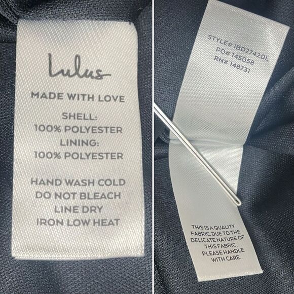 NWT Lulus Keepin' It Chic Black Floral Satin One-Shoulder Midi Dress Size Medium - Picture 14 of 14